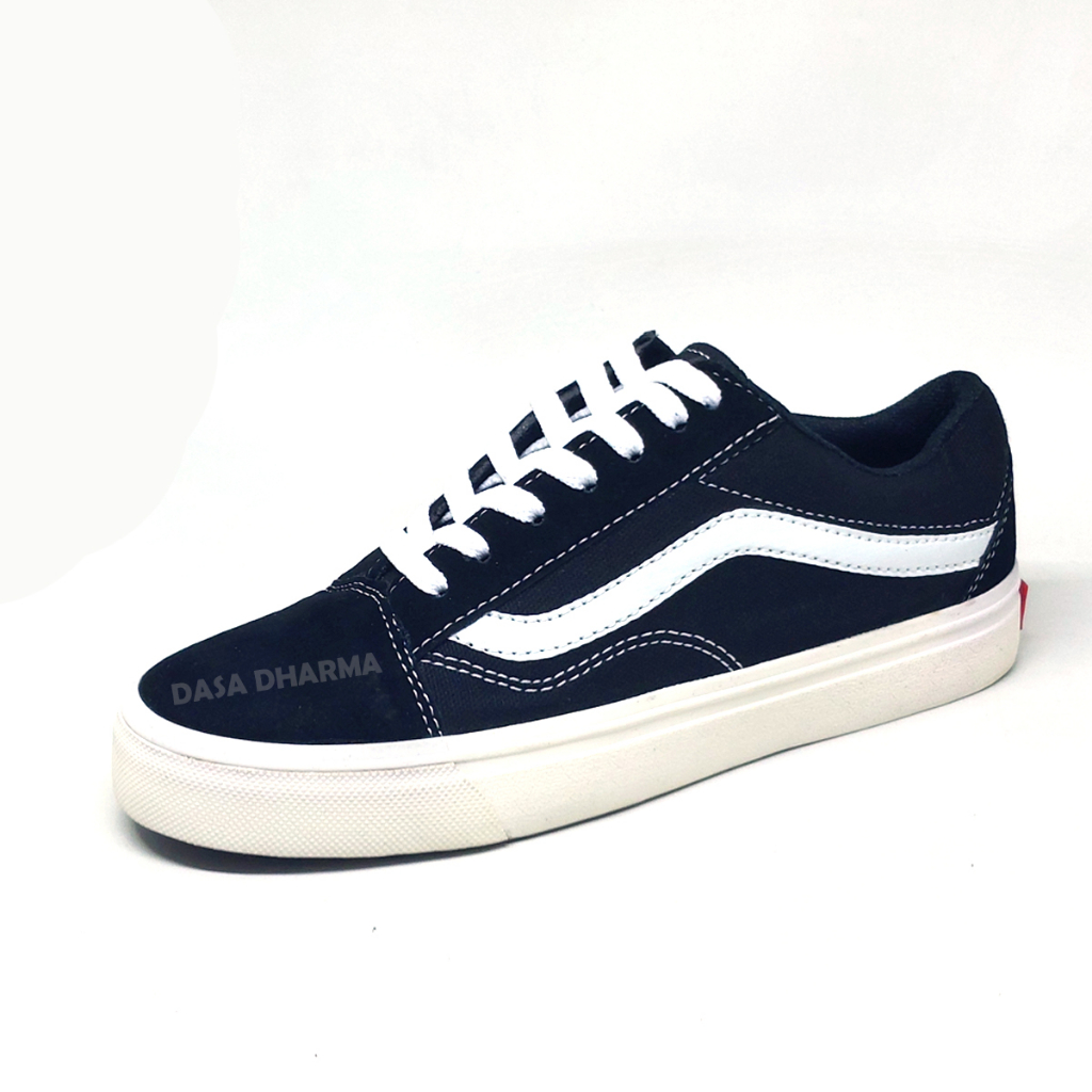 Sepatu Vens Pria Old Skool Hitam Krem Sneakers Canvas Sekolah Size 36 - 43