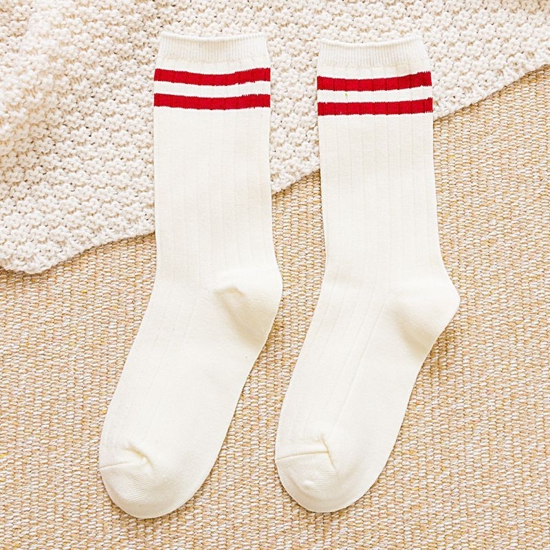 KAOS KAKI CLASSIC STRIPE SOCKS OLDSCHOOL VINTAGE MOTIF GARIS