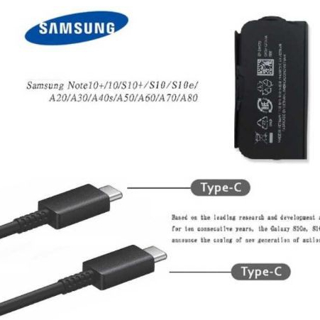 Cable Data White-Black Type C TO USB C dan USB to C Samsung ZFold 4 3 2 1 ZFlip 3 Z Fold 2 Flip 1 A320 A520 A720-2017 A3 A5 A7 Kabel Data Warna Putih-Hitam ORI Original Galaxy Adapter Charger Super Fast Charging 5G 4G Adaptor white Black