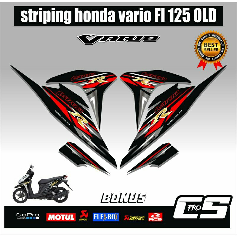STRIPING VARIO TECHNO 125 / LAMA / STIKER CLICK / STICKER / LISS VARIASI MOTOR HONDA VARIO 125 OLD 2