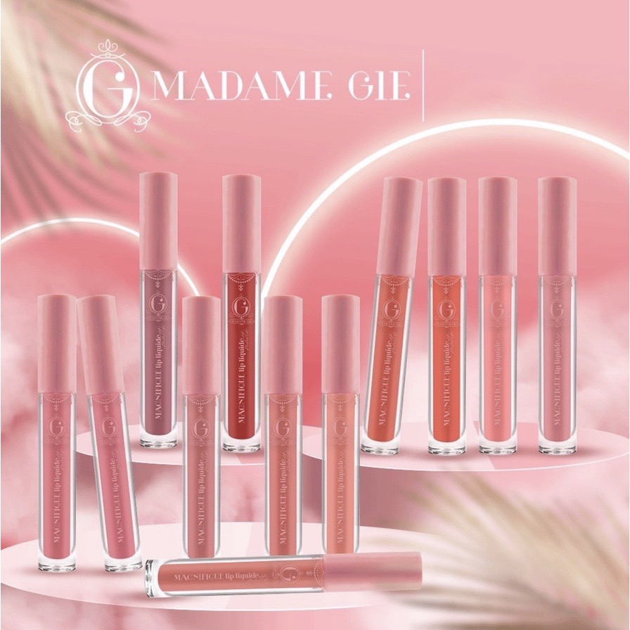 Madame Gie Magnifique Lip Liquid Matte Classic Nude Series Make Up Lip Cream Lipstick Bibir ECER ORIGINAL TERLARIS