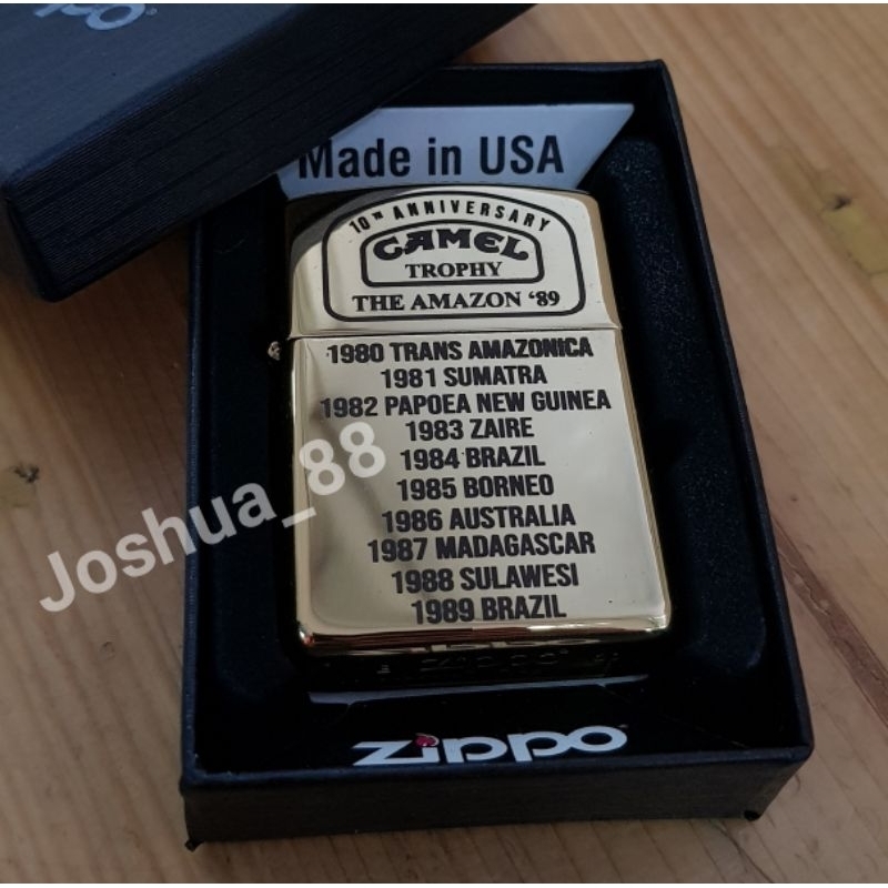 Zippo Korek Api Lighter Camel Thropy 10th Aniversary