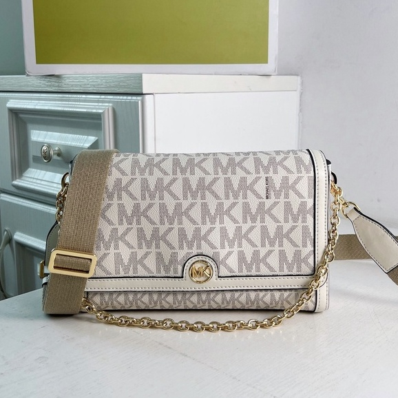 [Instant/Same Day]M-K 2218 Michael Kors Oldest Flap Chain Bag Shoulder Bag Crossbody Bag Women's Bag