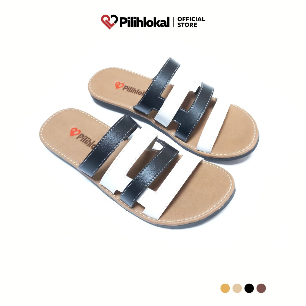 Pilihlokal - Ban 3 Sandal Slop Kokop Wanita Dewasa Karet Murah Empuk Anti Slip Terbaru 2023 Sepatu Sendal Selop Lentur Cewek Remaja Kekinian Korean Style Lucu Sandak Slide Flat Teplek Jumbo Perempuan Termurah Motif Kombinasi Untuk Lebaran Kondangan Ibu2