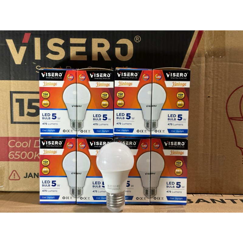 VISERO VINTAGE 5W / 5 Watt Lampu Bohlam Led Bulb E27 Putih