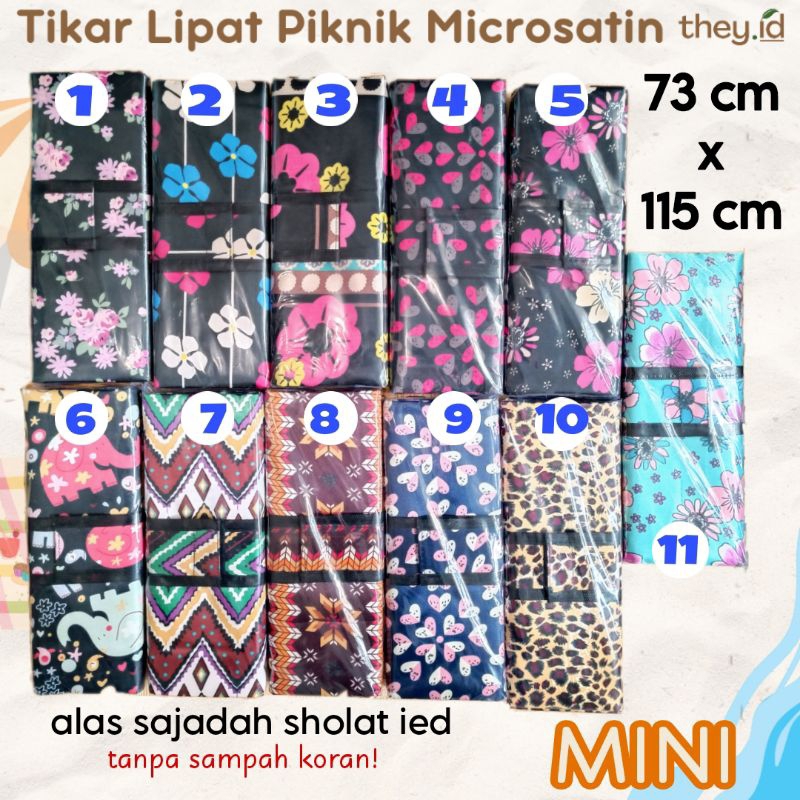 Tikar Lipat MINI Piknik / Sajadah Lipat BISA PILIH MOTIF 115 x 73 cm