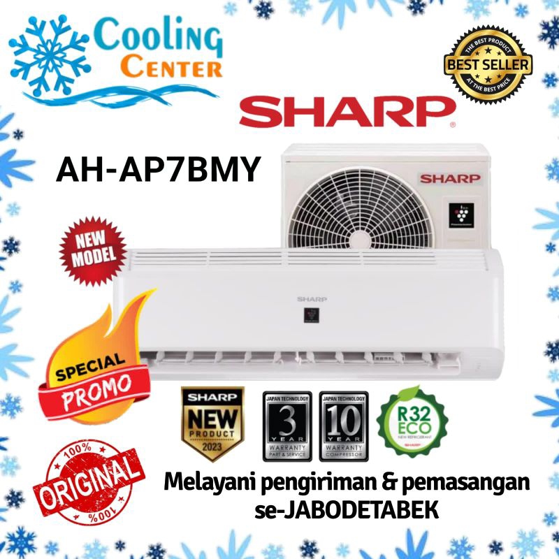 AC SHARP 3/4 PK  AH -AP7BMY R32 AC SHARP AH-AP7BMY + PASANG INSTALASI