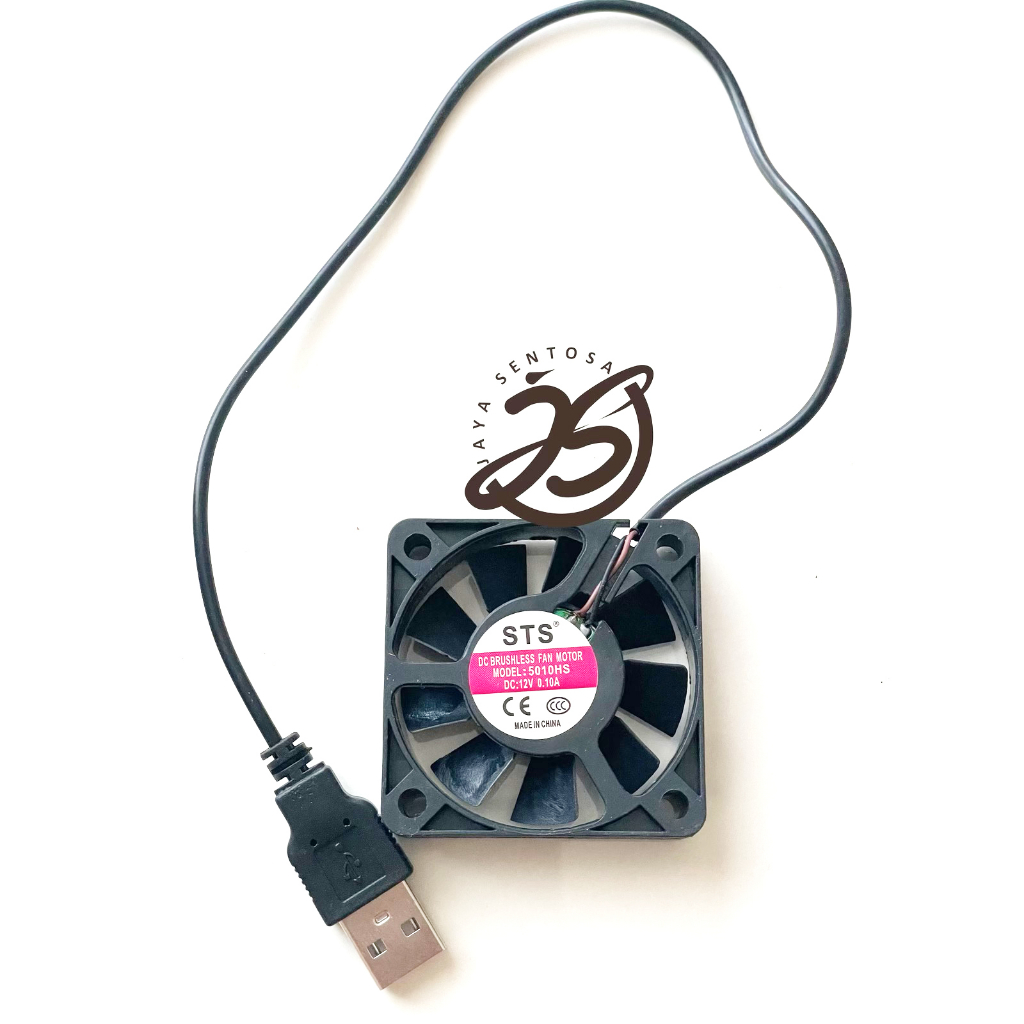 FAN DC 5V 5cm + USB KIPAS DC 5x5cm USB BRUSHLESS FAN TEBAL COOLING EXHAUST 5cm KIPAS PENDINGIN 50mm 5 x 5cm 0.10A