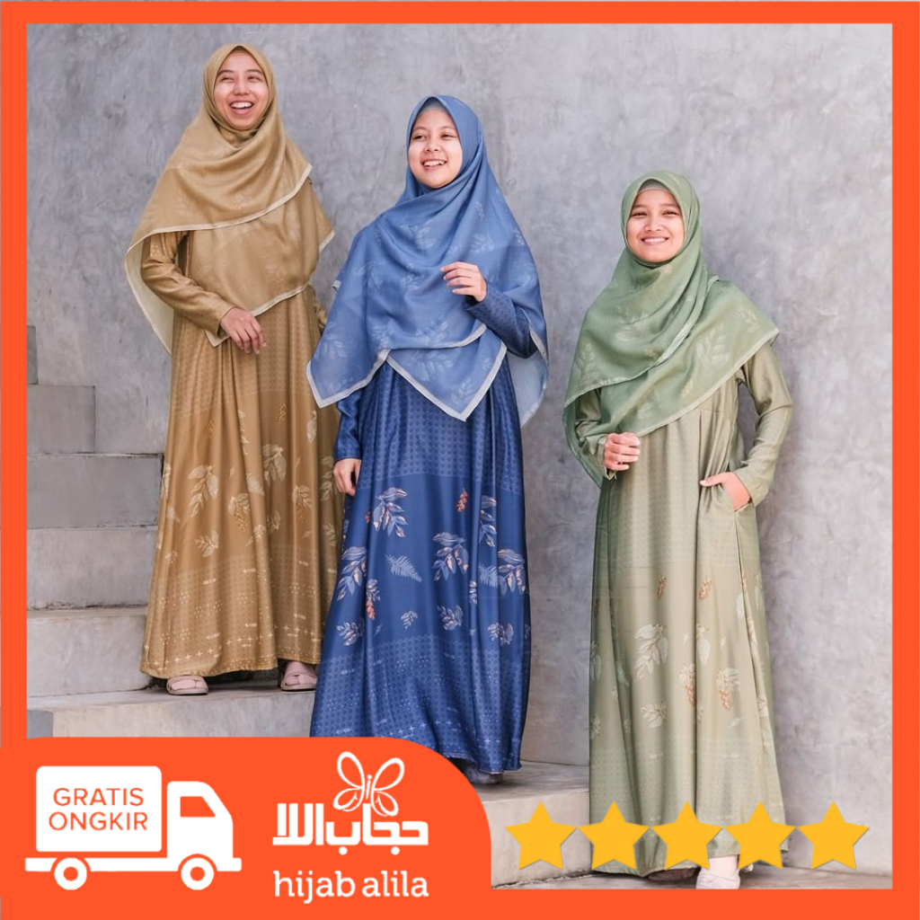 GAMIS HARAZ MOTIF HIJAB ALILA