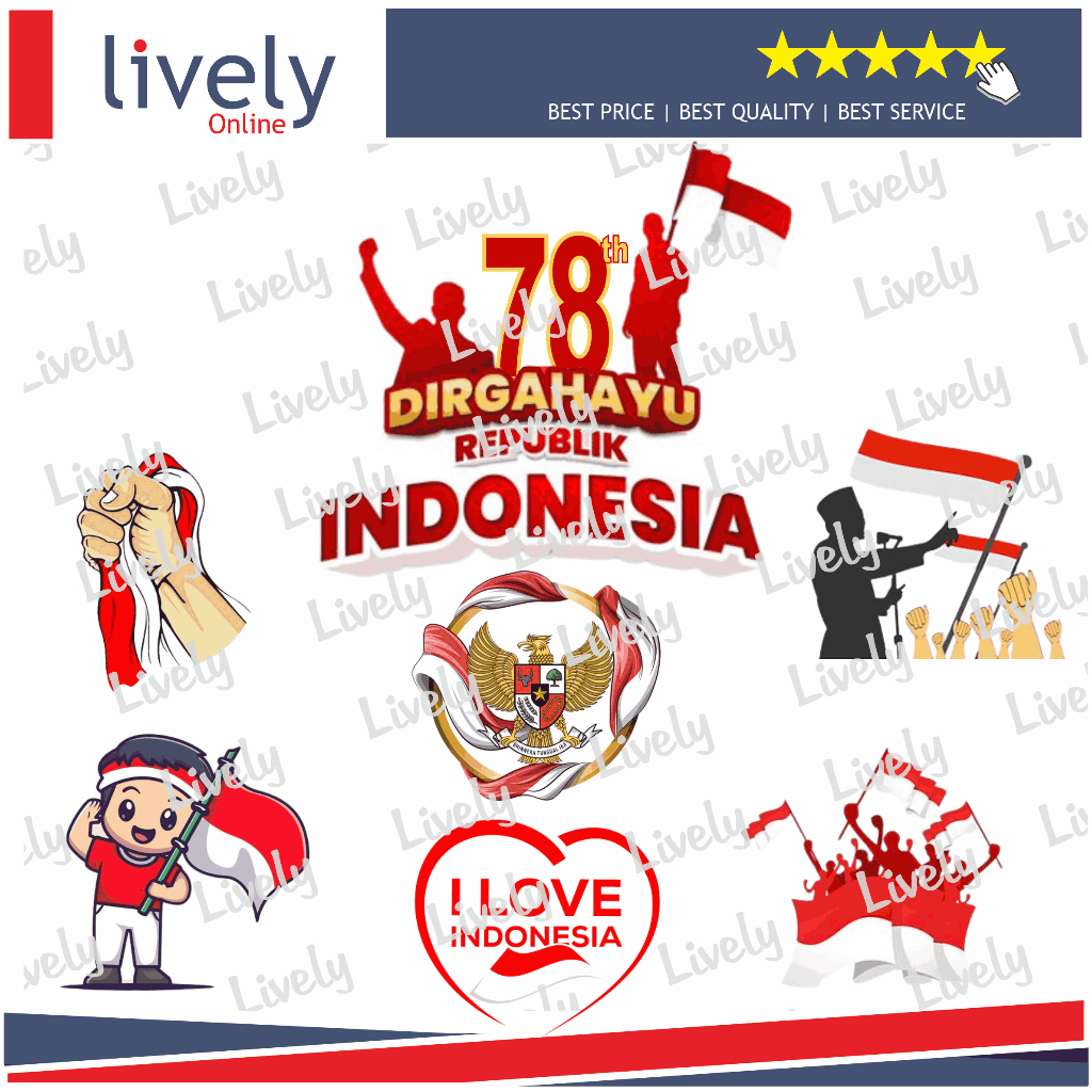 CUSTOM CAKE TOPPER KEMERDEKAAN HIASAN DIRGAHAYU RI