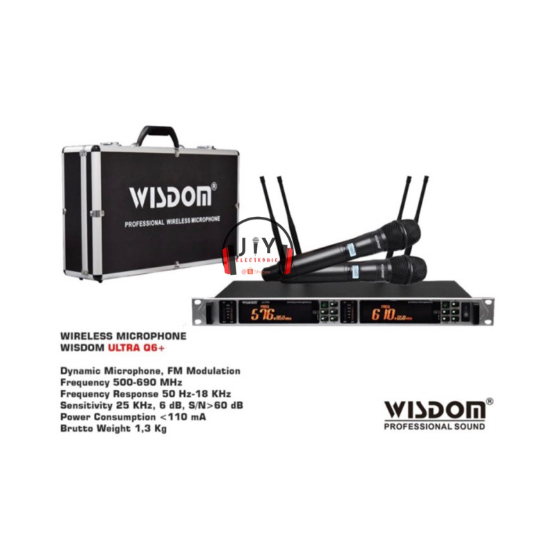 Mic Microphone Wireless Wisdom Ultra Q6+ Ultra Q 6+ Original