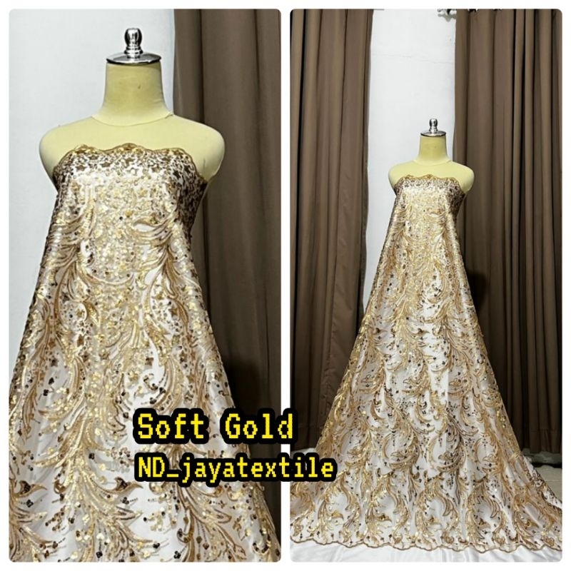 Tile Payet SEQUIN JALAR/Tulle Aplik/Bahan Kebaya