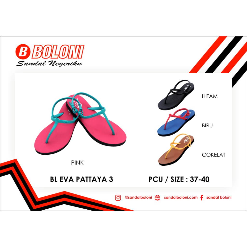 Sandal wanita japit strappy /Sandal Boloni pataya