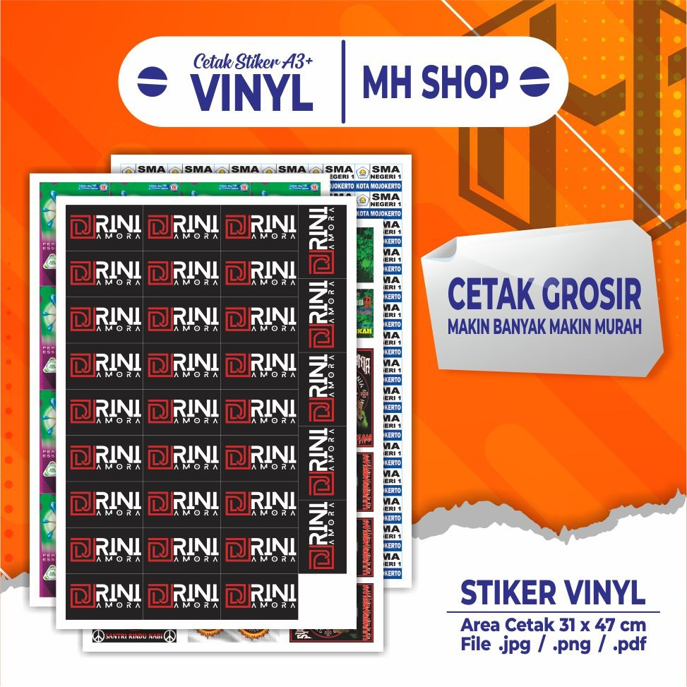 

CETAK STIKER LABEL MAKANAN, MINUMAN, BAHAN VINYL / ANTI AIR / TIDAK MUDAH SOBEK A3+
