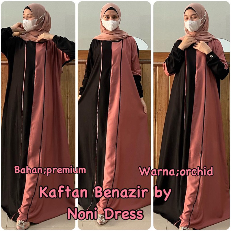 Daster Arab Noni BENAZIR Dress Busui Kaftan Twill Premium Big Size