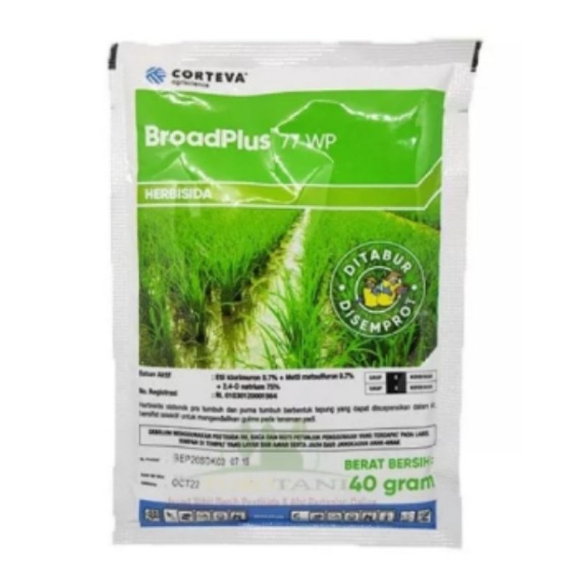 Herbisida racun rumput BROADPLUS 77 WP 40 gram pembasmi gulma