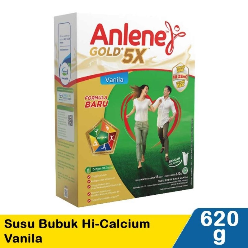

Anlene Gold 5X Susu Bubuk Hi-Calcium Vanila 620G