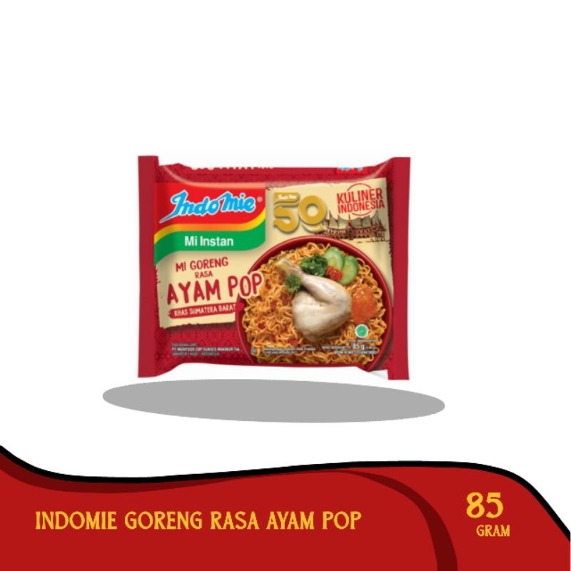 

Indomie Mi Instan Goreng Ayam Pop 85 g