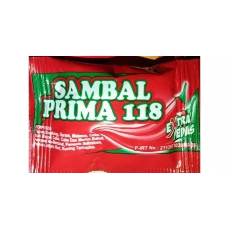 3.Saos Sambal Prima Kemasan Sachet 5 Gr Harga Per Pcs