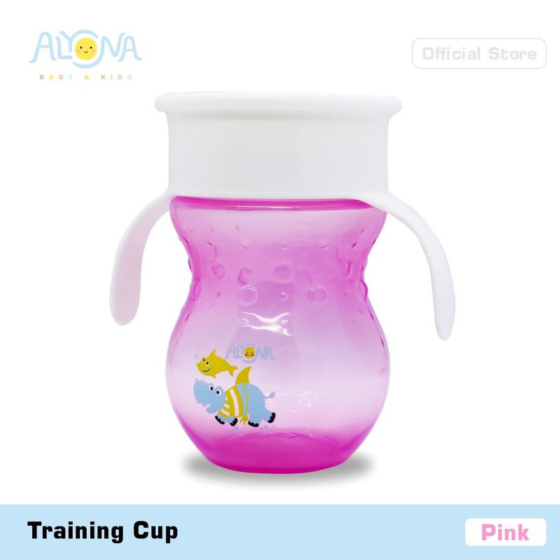 TRAINING CUP ALYONA / 360° SIPPER CUP WITH HANDLE / BOTOL MINUM ANAK DENGAN PEGANGAN DI KEDUA SISI