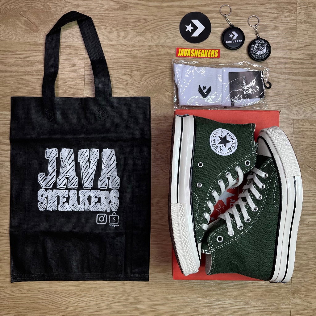 PREMIUM - Converse 70s Hi Green Army Original Premium Quality