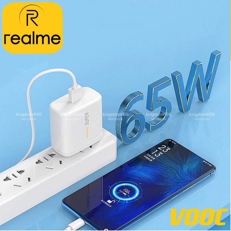 Charger Oppo Realme Original 65w Usb Micro &amp; Type c Vooc Fast Charging