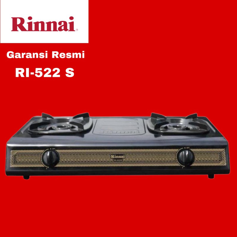 Kompor Gas Rinnai 2 Tungku RI-522 S | RI522S | RI-522-S | 522S