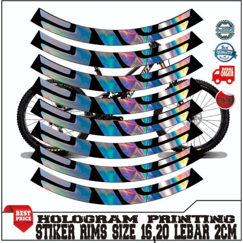 

stiker velg enve sticker rims decal velg enve hologram printing