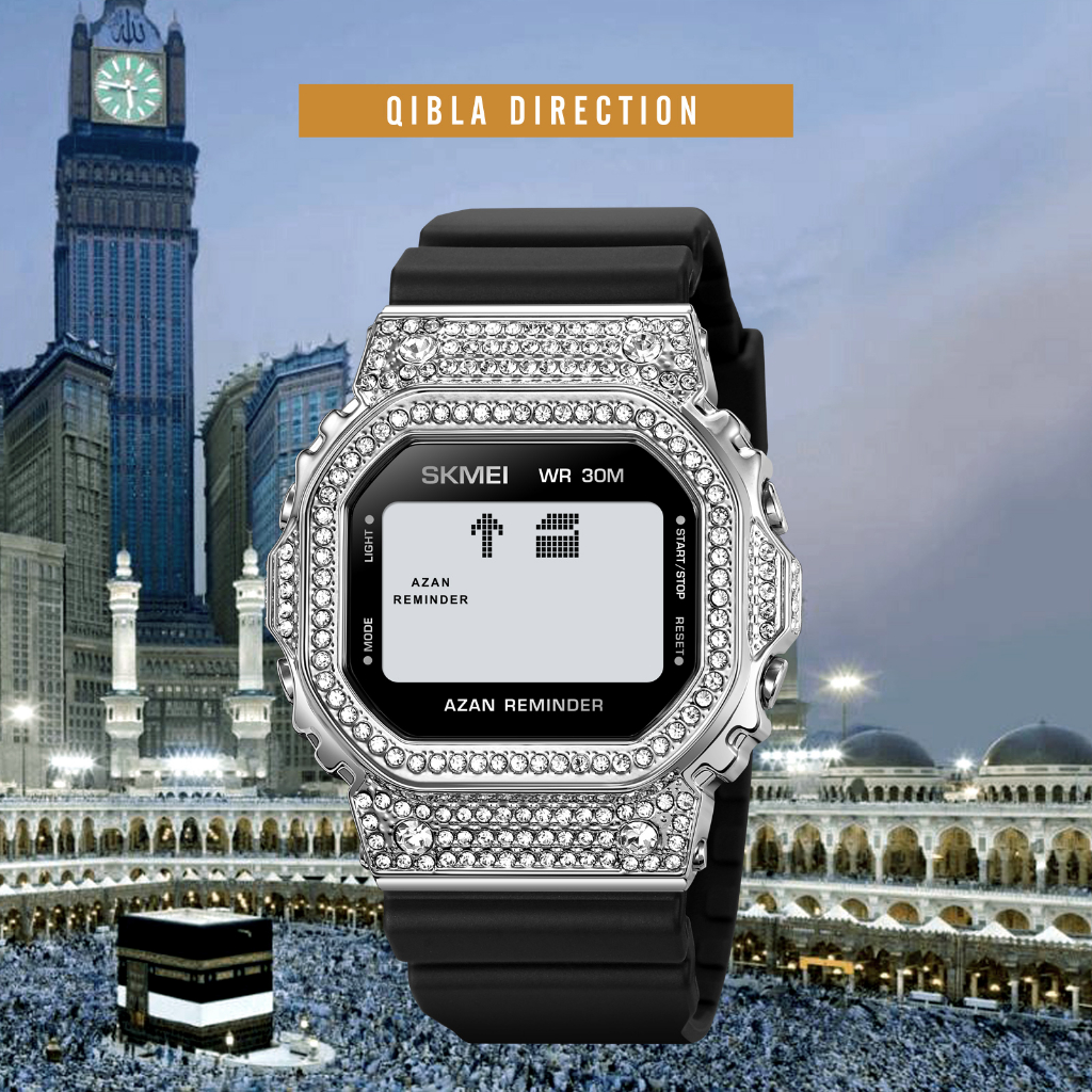 SKMEI 2052 Jam Tangan Pria Wanita Digital Muslim Kiblat Anti Air WATCHKITE WKOS