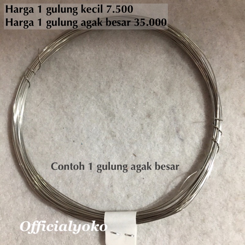 Kawat Monel 0.4mm Untuk Kalung/Gelang/Bros/Aksesoris