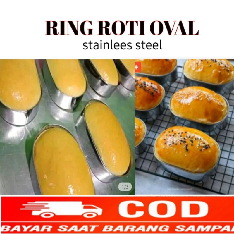 ring oval isi 12 pcs/ring roti/ ring burger/ring cutter stainlees 0.4 mm