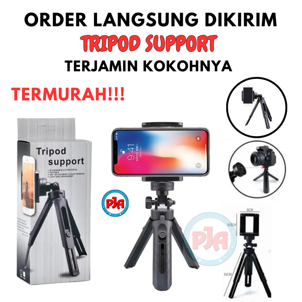 TRIPOD Hp Holder Penyangga Hp Tripod Mini Support Phone Stand Hp Murah