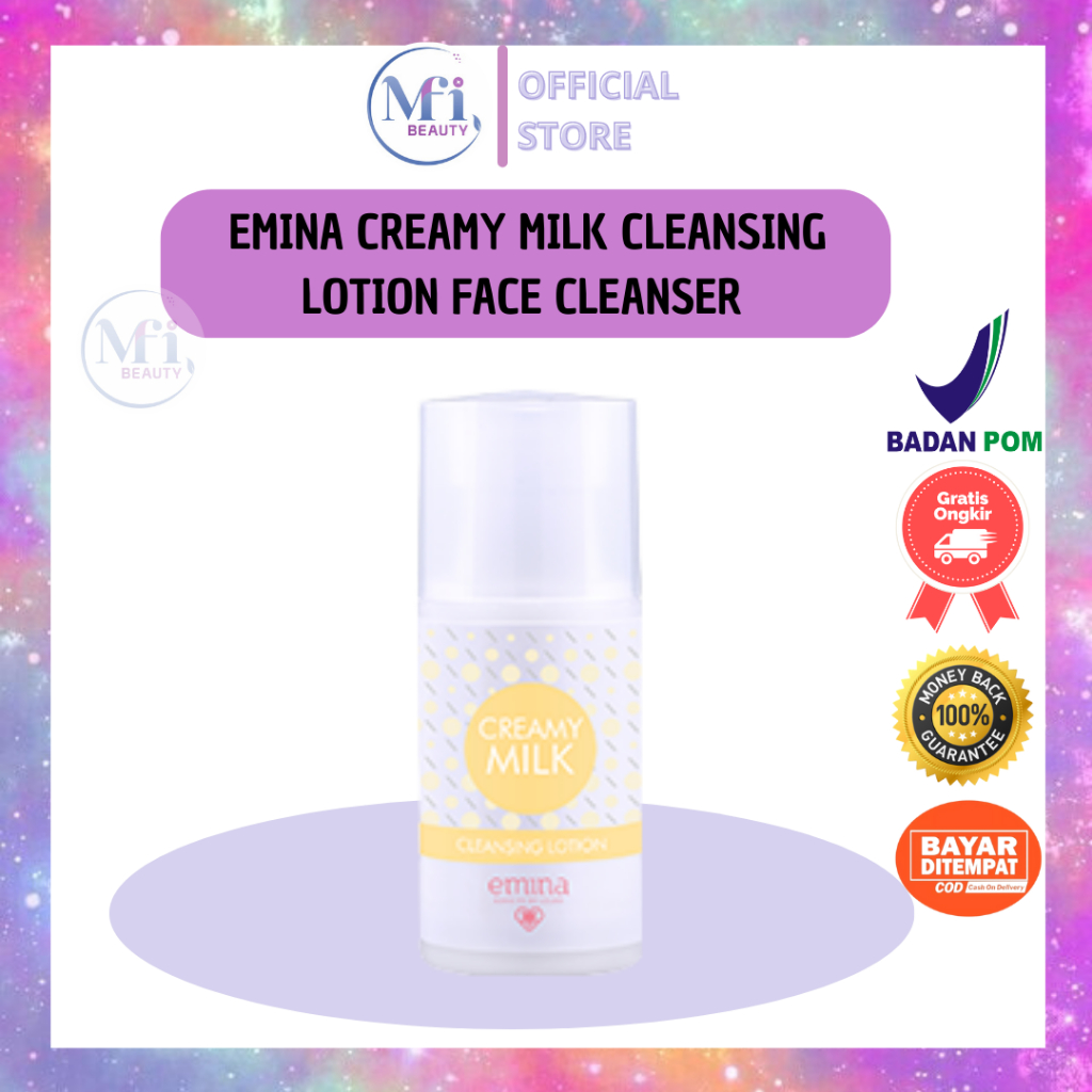 MFI - Emina Creamy Milk Cleansing Lotion Face Cleanser | Netto 50 ML