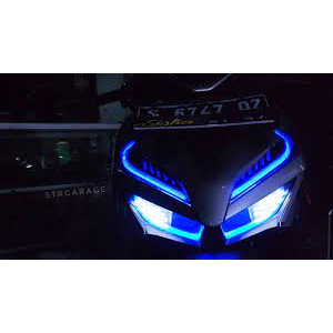 Lampu Alis Led Strip Slim Running 2 Mode Sein + Senja warna kuning Dc 12Volt 30Cm / Alis Running Murah Motor Mobil