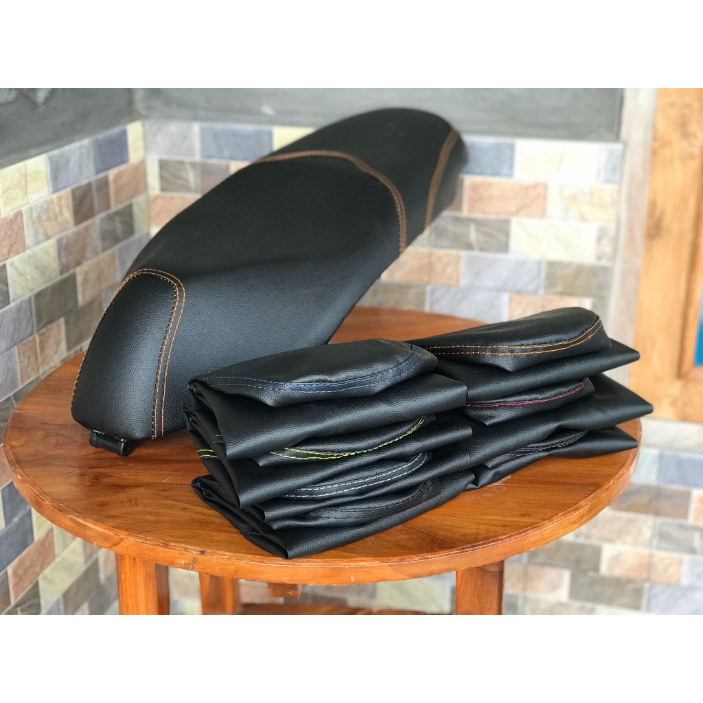 kulit jok oscar sarung jok mio sporty-Kulit jok motor mio sporty x ride