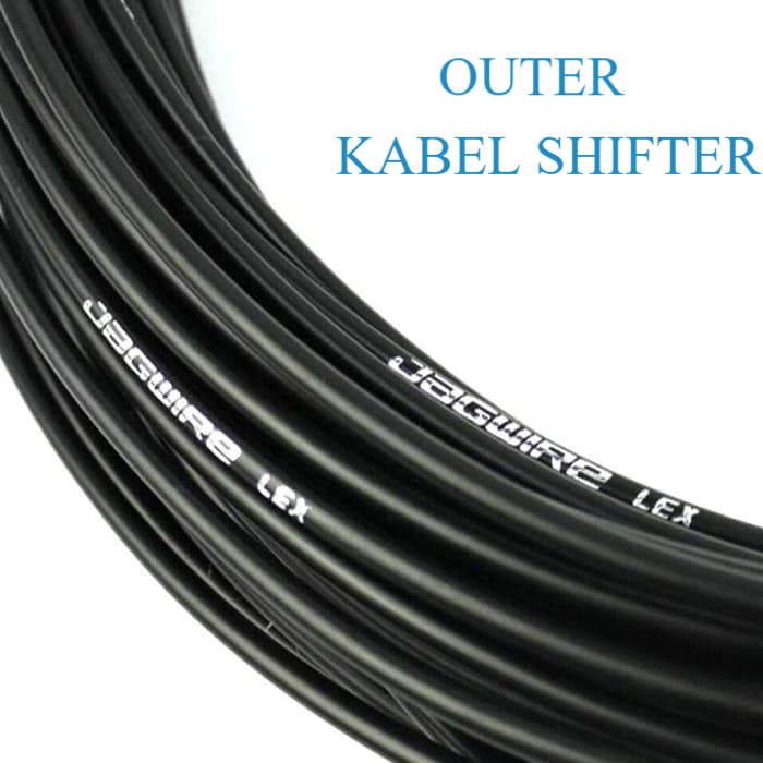 1 METER Cable Housing Jagwire Lex Kabel Outer Luar Shifter Hitam Black Per Meter selongsong komponen sepeda