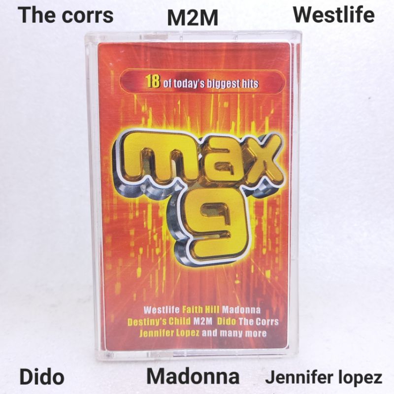 Kaset pita Max 9 2002 Kompilasi lagu barat mixtapes