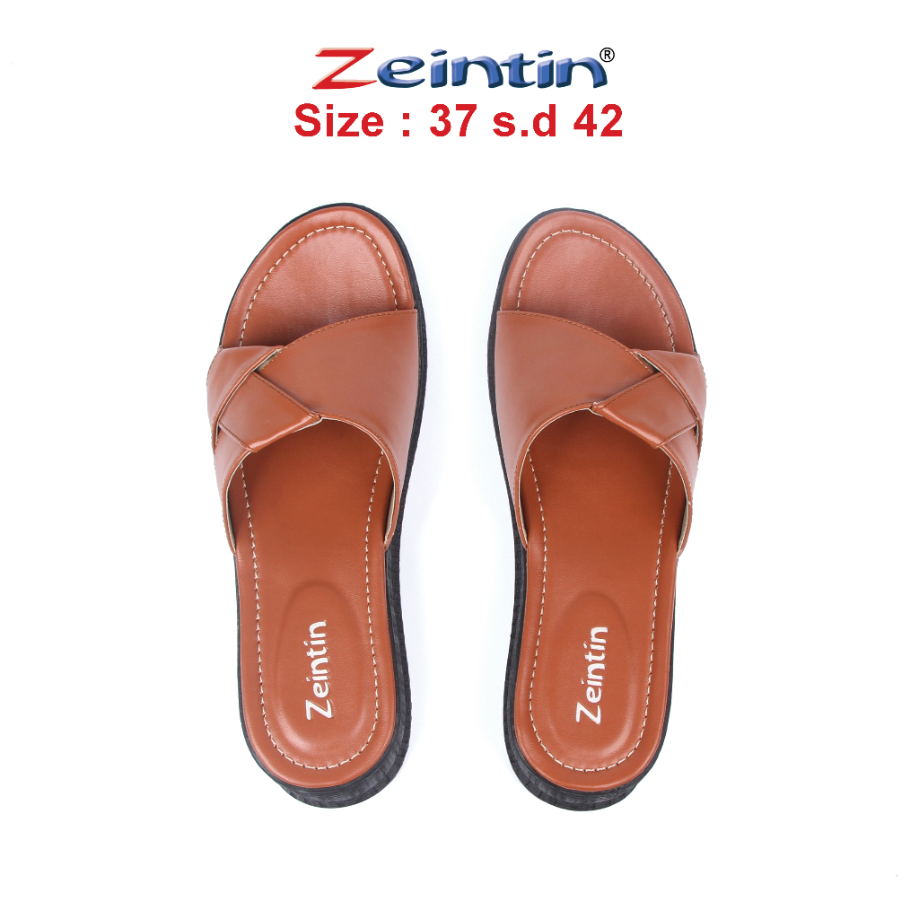 Zeintin - Sandal Wanita Sendal Wedges Wanita Slide Murah Hak Pendek Original Zeintin HP