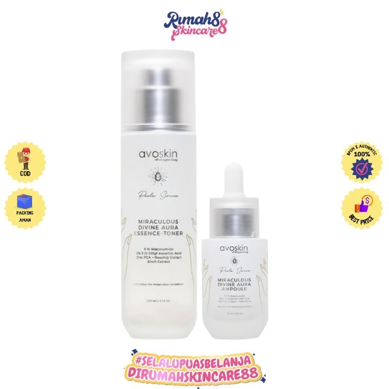 AVOSKIN Miraculous Divine Aura Toner Essence 100ml | Ampoule Serum 30ml