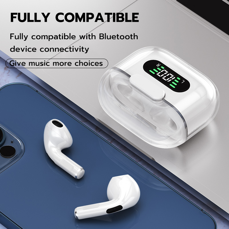 【COD】Viqoo M16 TWS Bluetooth Earphone HIFI Stereo Earplugs Smart Digital Display Gaming No Delay Wireless Earphone - T87