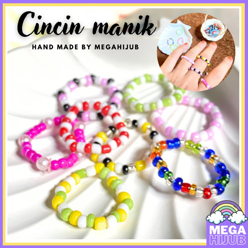 (Part 2) Beads Ring korea cincin manik cute / cincin mutiara lucu