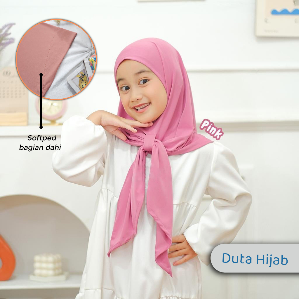 Jilbab Segitiga Instan Remaja Soft Pad Umur 5 - 10 Tahun