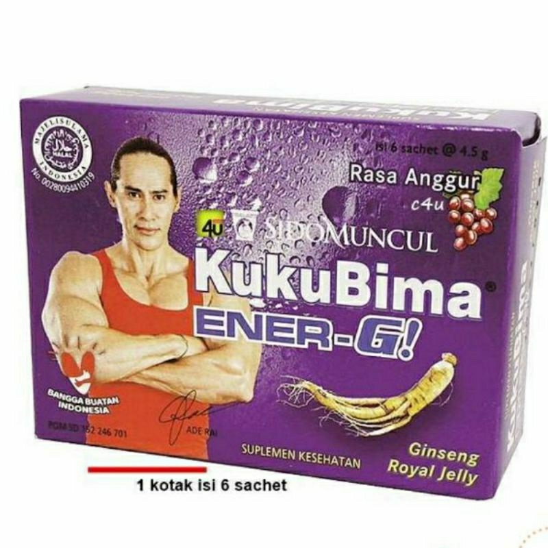 

Kuku Bima Ener-G sebox isi 6 sachet
