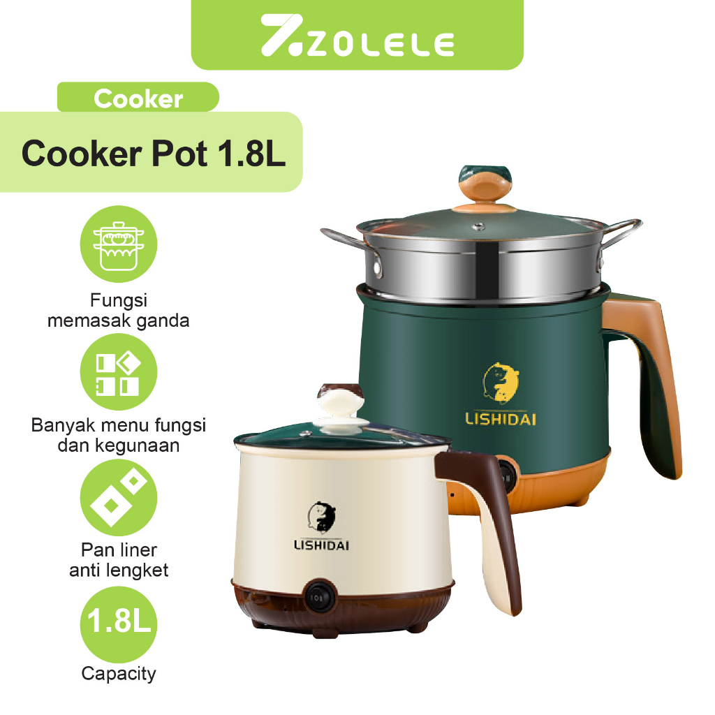 Panci Listrik Serbaguna 1.8L- Electric Cooking Pot