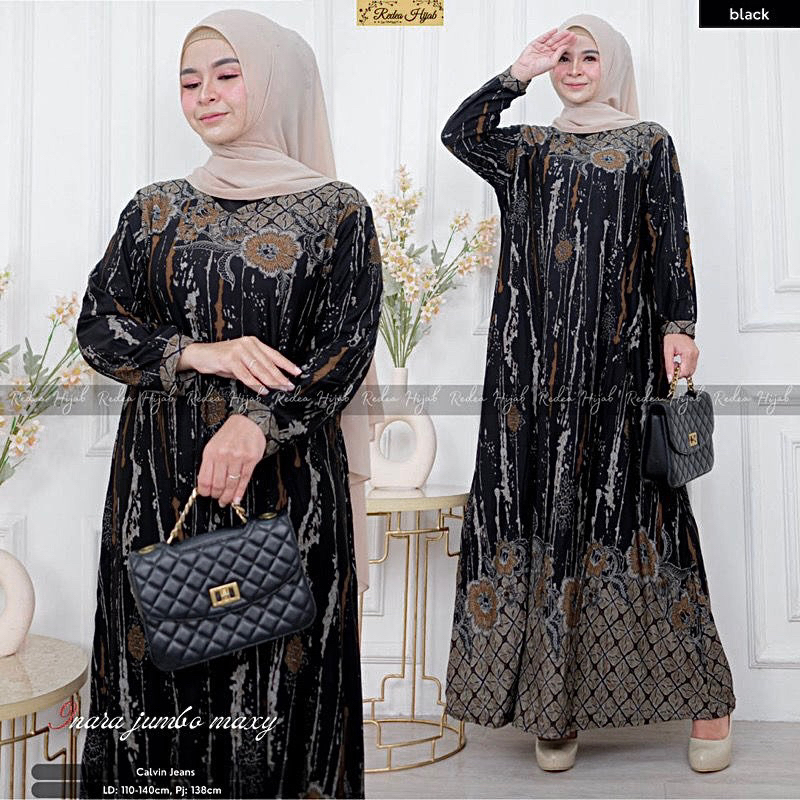 Inara Maxy - Gamis Wanita Jumbo LD110-125 Calvin Jeans / 023-7482