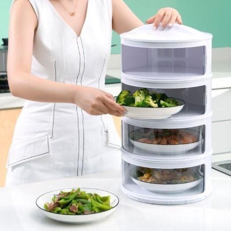 Tudung Saji Saga Calista Food Cover Layer Tempat Penyimpanan Makanan 4 Susun Anti Lalat Hewan