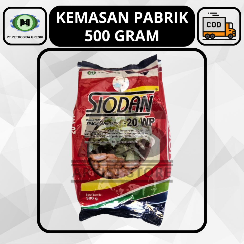 Fungisida SIODAN 20 WP 500 Gram Bahan Aktif Simoksanil 20%