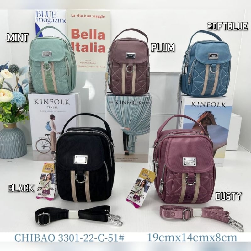 TAS WANITA ORI CHIBAO KANVAS 2in1 CB3301-C–22 4Res
