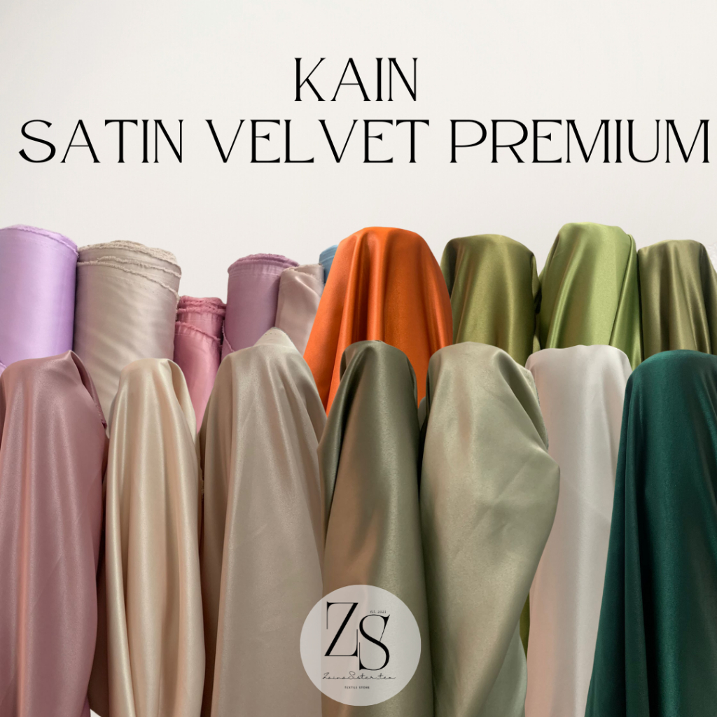 Bahan Kain Satin Velvet Premium Furing Kebaya Bisa Untuk Gamis Bahan Bridesmaid Warna Ungu Lilac