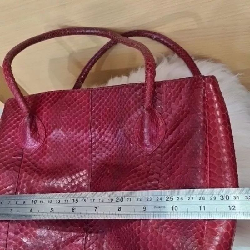 TAS KULIT ASLI RED SNAKE SKIN